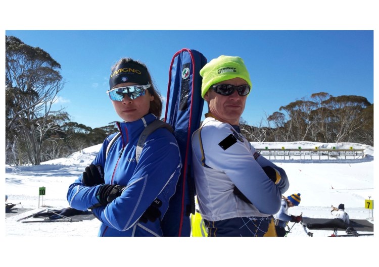 Our founder with then Australia's #1 female biathlete, Jill Colebourn